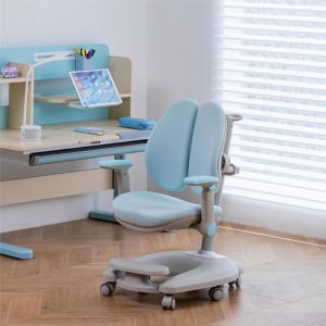 "Adjustable Height Ergonomic Children's Chair with Arms and Lockable Casters, Upholstered Chair(s)"